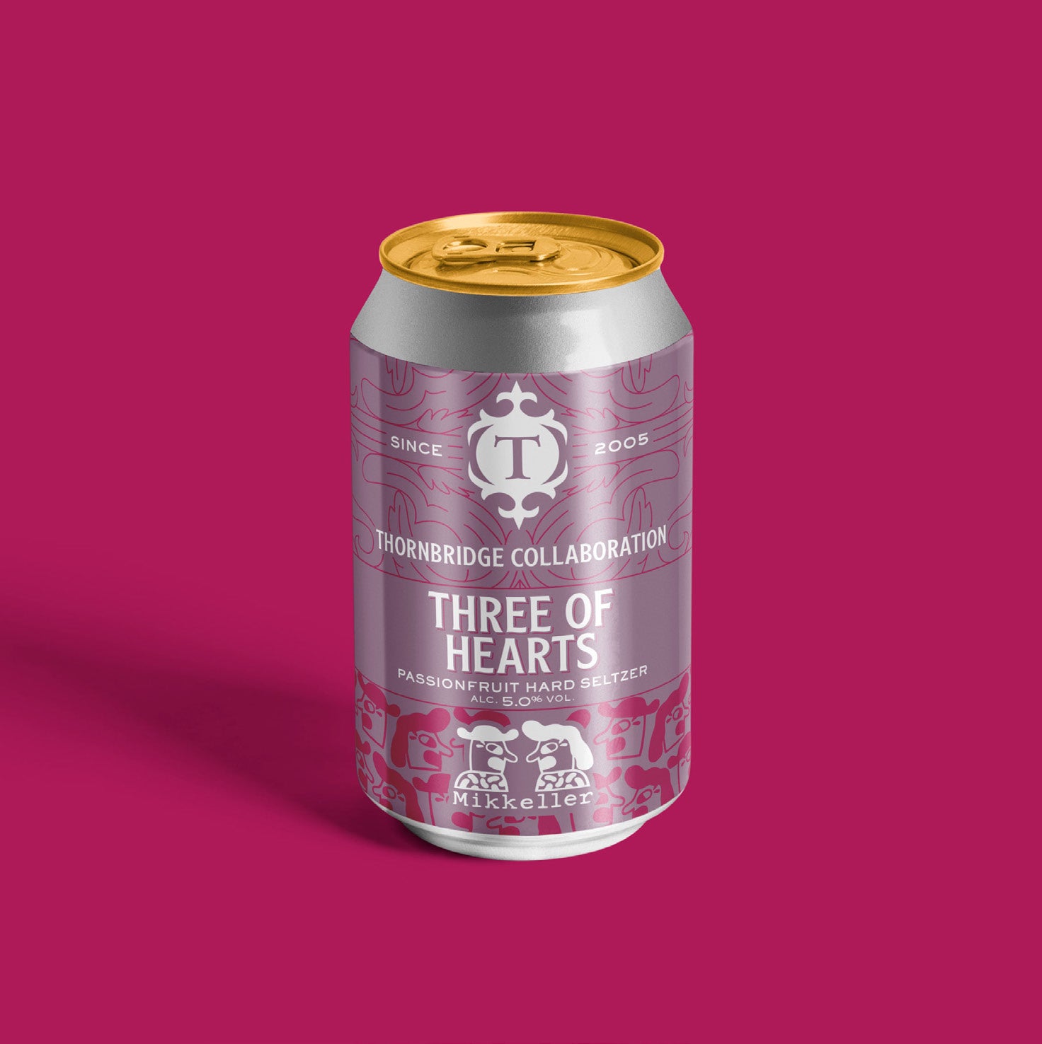 Three of Hearts, 5.0% Passionfruit Hard Seltzer Beer - Single Can Thornbridge